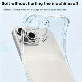Transparent Shockproof Bumper Cover Ultra Protective TPU Clear Case for iPhone 16 Pro Max
