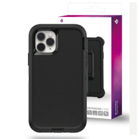 iPhone 12 Pro Max 6.7" BLACKTECH Defender Case with Separable Clip – Rugged Shockproof Cover