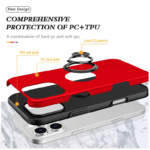 Magnetic Ring Holder Shockproof Cover Case for iPhone 16 Pro