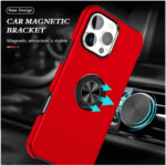 Magnetic Ring Holder Shockproof Cover Case for iPhone 16 Pro - Image 3