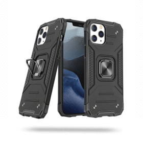 BlackTech Robot Magnet Case for iPhone 16 Pro Max (6.9") - Black