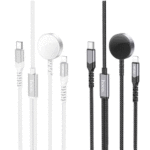 CW54 Hoco  2-in-1 Charging Cable (iPhone + iWatch) - White and Black