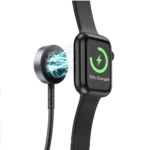 CW54 Hoco  2-in-1 Charging Cable (iPhone + iWatch) - White and Black - Image 2