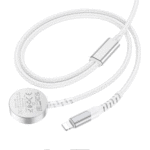 CW54 Hoco  2-in-1 Charging Cable (iPhone + iWatch) - White and Black - Image 6