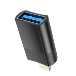 Hoco UA17 Lightning to USB-A OTG Adapter - Black - Image 5