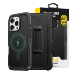 Shockproof Robot Armor Hard Plastic MagSafe Case with Belt Clip for iPhone 16 Plus