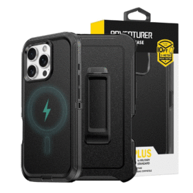 Shockproof Robot Armor Hard Plastic MagSafe Case with Belt Clip for iPhone 16