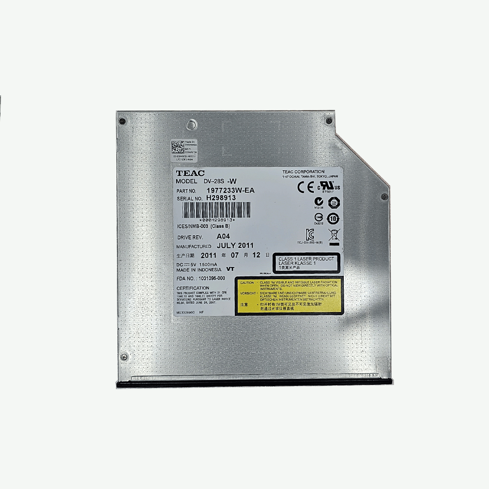 dek TEAC DV-28S-W 8x Slim SATA CD/CDRW/DVD-ROM Optical Drive (Dell P/N: 1977233W-EA) - Image 1