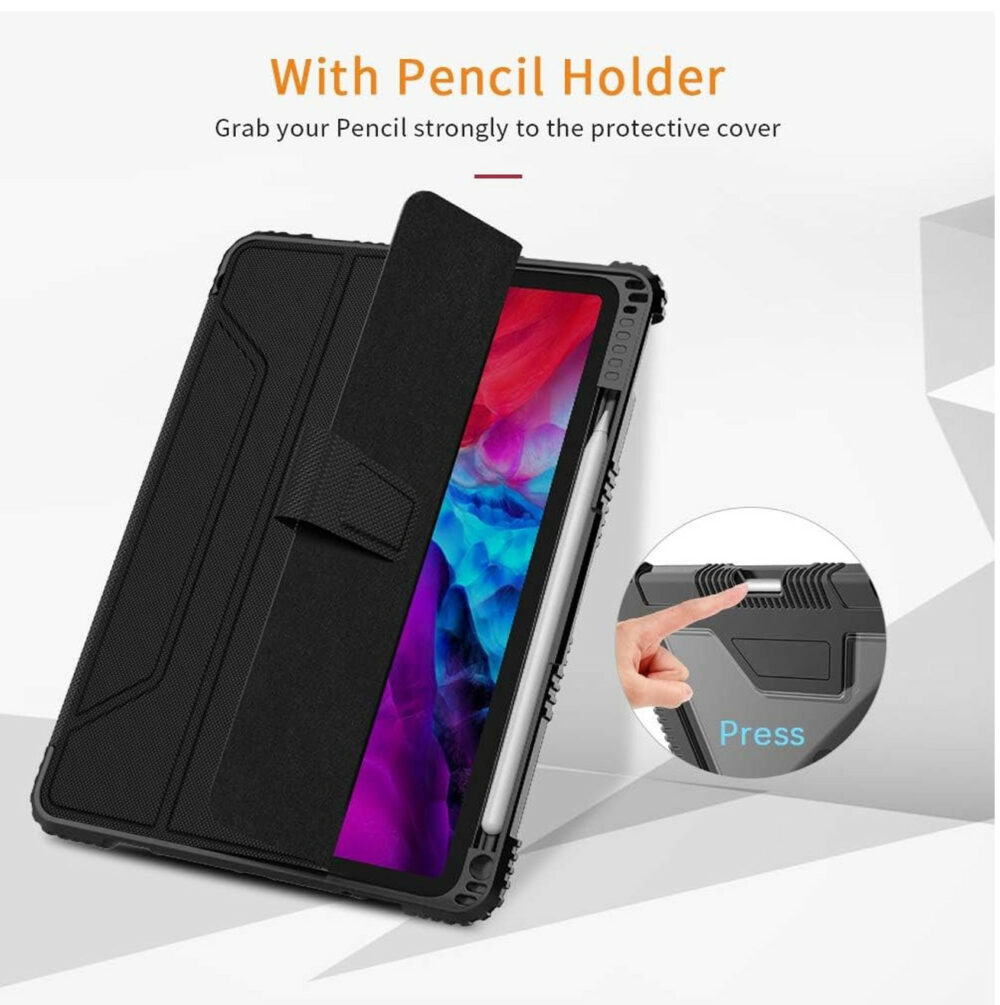 Armor Shockproof Smart Flip Case Cover for iPad Pro 13-inch (2024) – Rugged Protection with Stand - Image 4