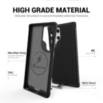 Micro Lux Case With Magnetic  for S24 Ultra  - Black - Image 7
