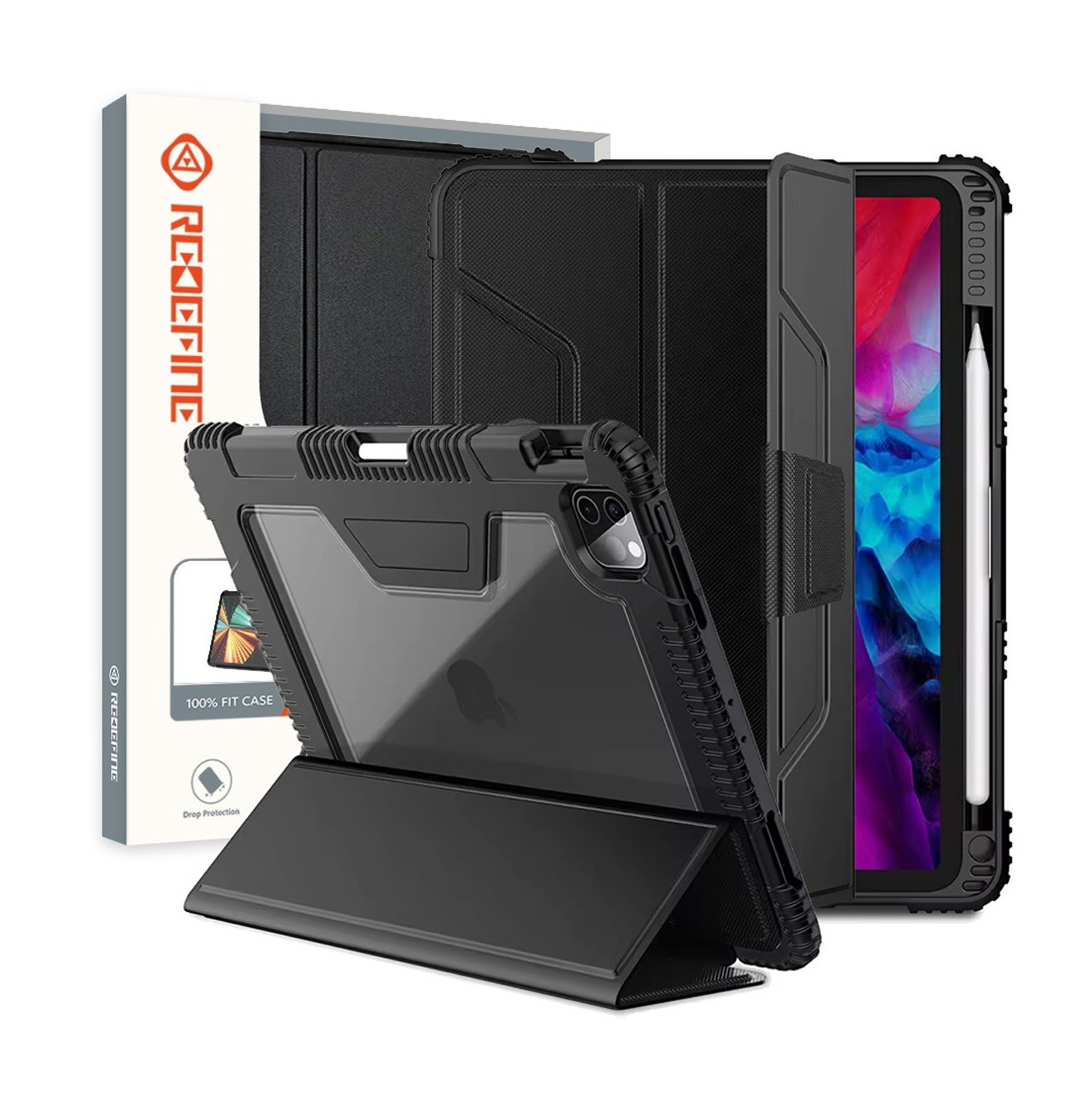 asdsadd Armor Shockproof Smart Flip Case Cover for iPad Pro 13-inch (2024) – Rugged Protection with Stand - Image 1