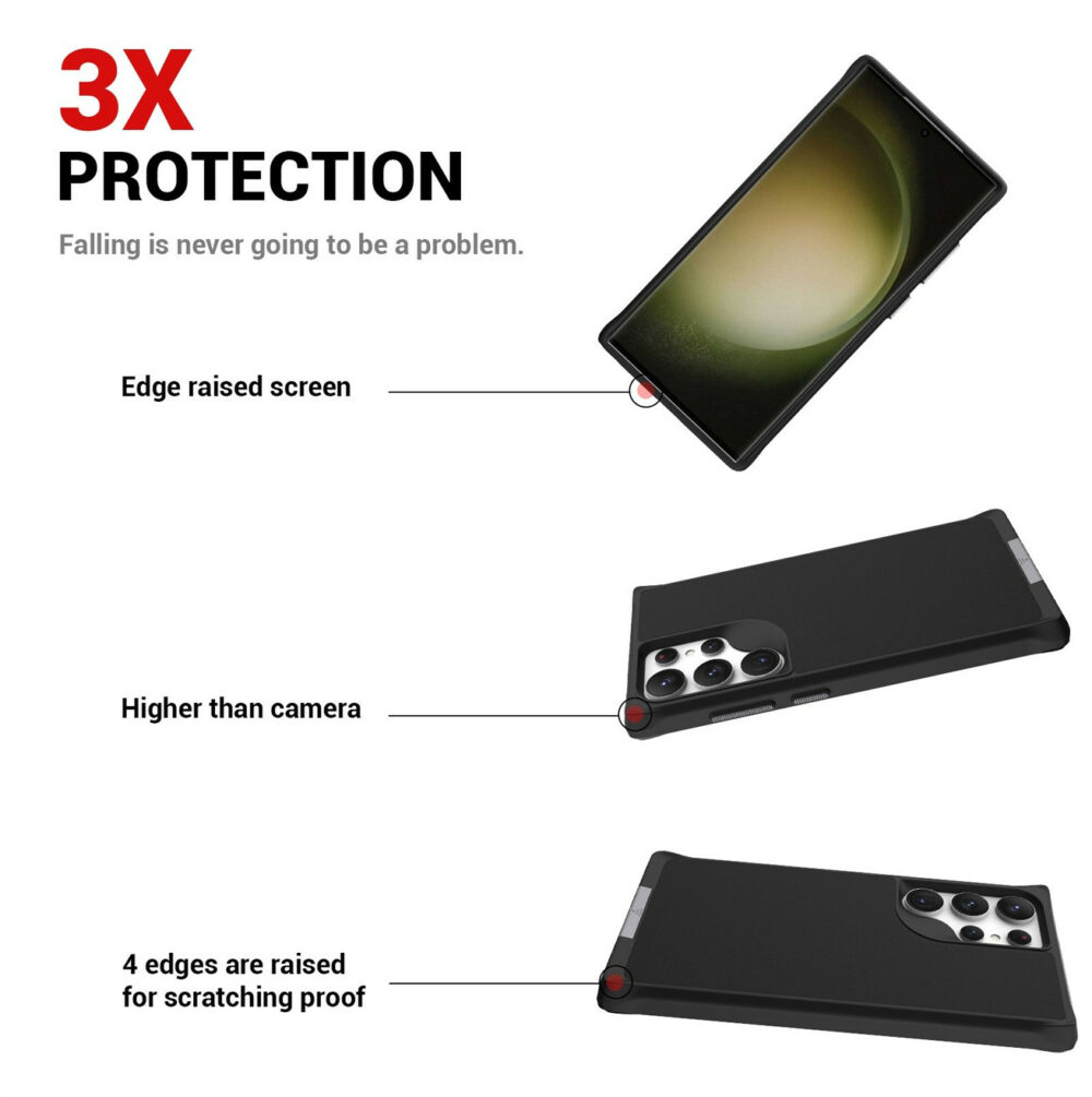 Micro Lux Case With Magnetic  for S24 Ultra  - Black - Image 5