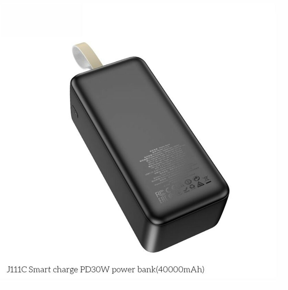 Hoco J111C 40000mAh PD30W Smart Charge Power Bank - Black - Image 3