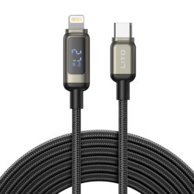 LITO LD15 USB-C to Lightning Fast Charge Cable with LED Display – 100cm, Black