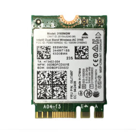 intel 3165NGW Dual-Band Wi-Fi 5 & Bluetooth 4.2 M.2 WLAN Card – Compatible with Select Intel-Based Laptops