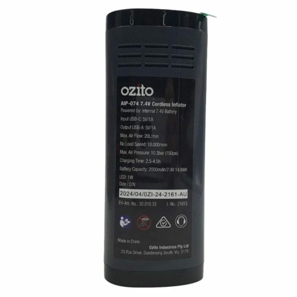 Ozito AIP-074 7.4V Cordless Inflator – Used (Pristine Condition, Device Only – No Attachments) - Image 2