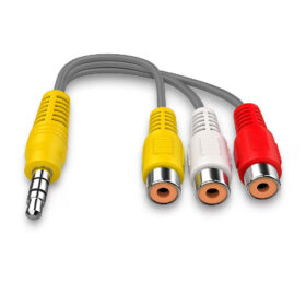 Brand New FFALCON 3.5mm to 3RCA AV Cable – Audio Video Adapter for TV & Media Devices
