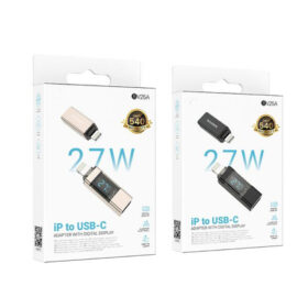 BV25A Male Lightning to Type-C Female Display Adapter – Brand New – Black & Gray