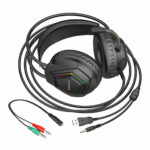 BOROFONE BO105 Thunder Gaming Headphones – Brand New – Over-Ear Stereo with LED Lighting – Black - Image 6