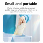 Hoco Q26 Joy 5000mAh 20W Magnetic Wireless Charging Power Bank – Brand New – Mag-Compatible – Titanium Gold - Image 2