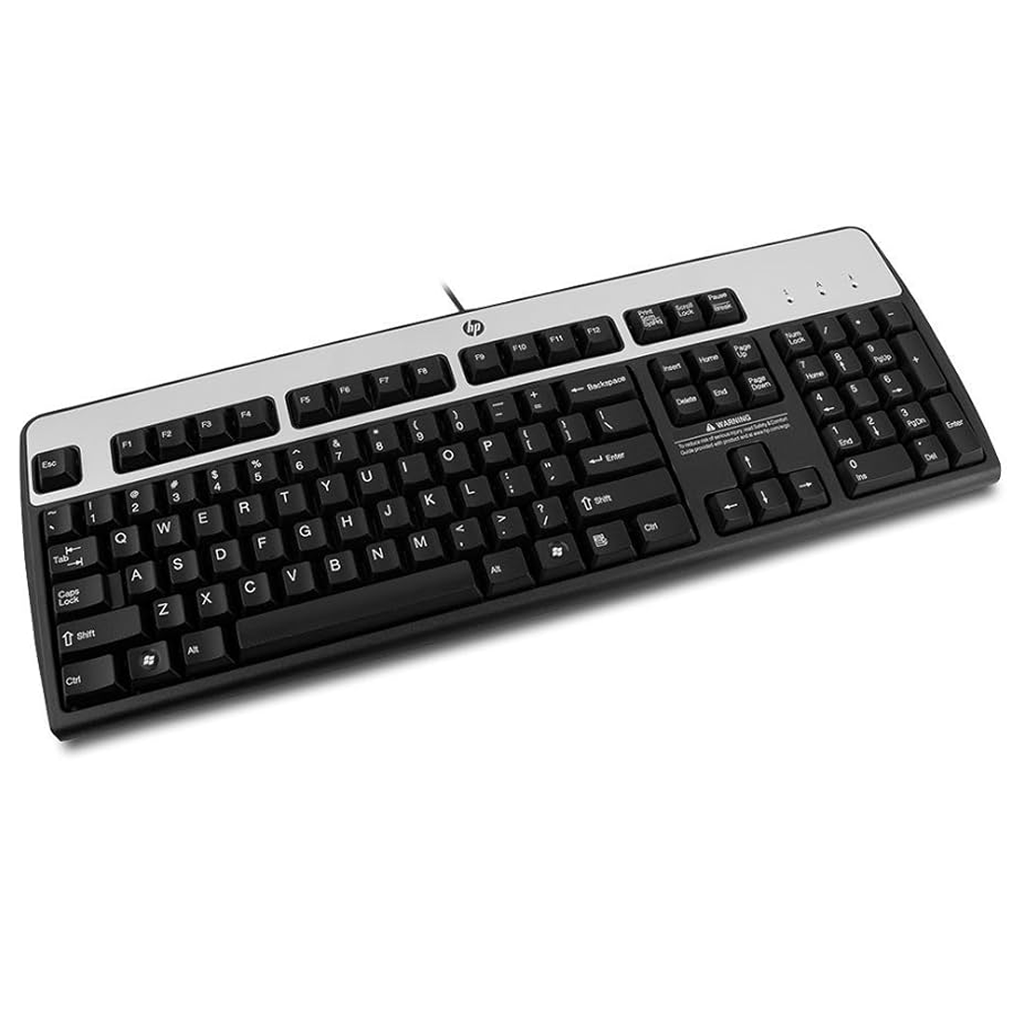 ad123123213213123 HP KU-0316 Wired USB Keyboard – Used – Standard Full-Size QWERTY Layout - Image 1