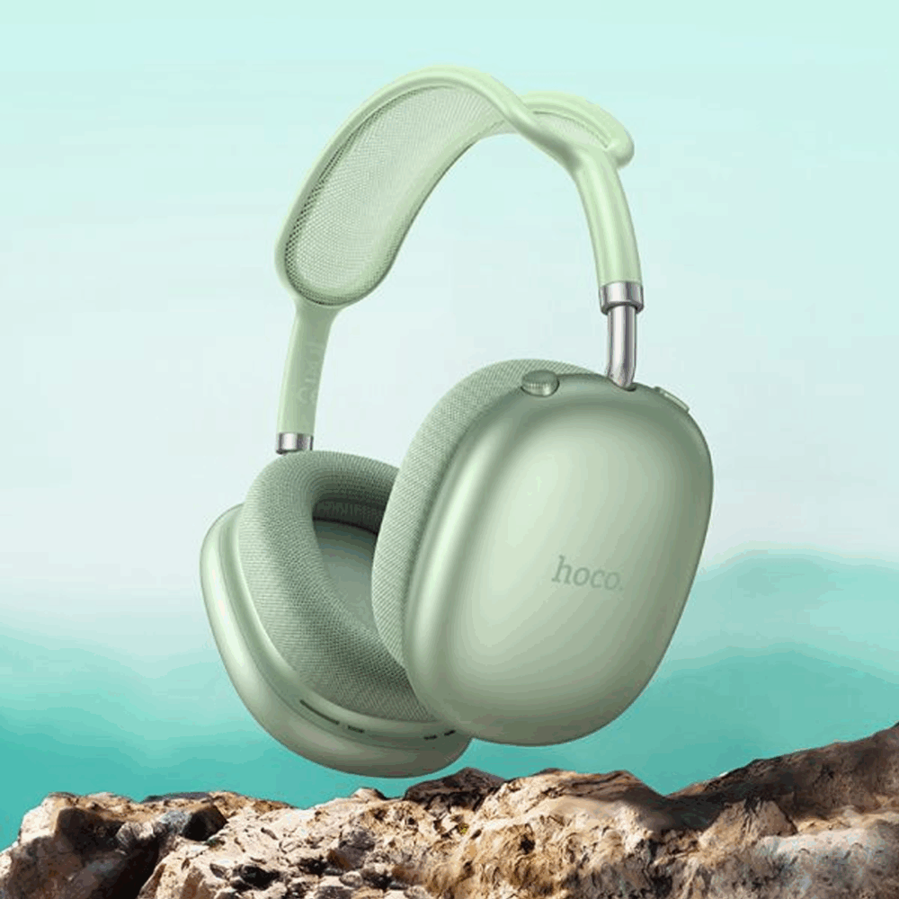 Hoco W55 Pleasing Bluetooth Headphones – Green - Image 3