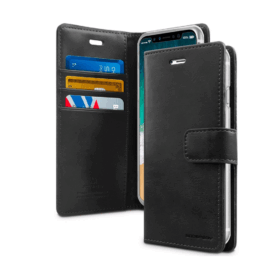 iPhone 11 Goospery Mercury Blue Moon Diary Wallet Case – Black