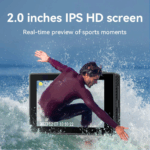 Hoco DV100 Full HD Sports Action Camera – Black Waterproof Wide-Angle Camcorder - Image 12