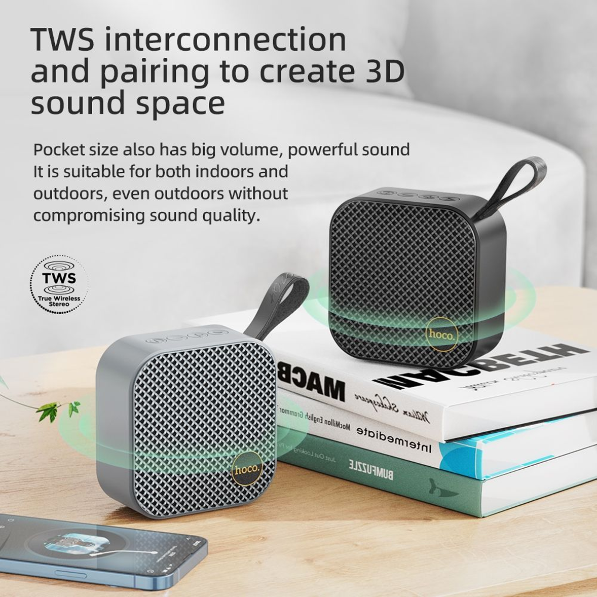 1234545556 Hoco HC22 Auspicious Sports Bluetooth Speaker – Portable Wireless Outdoor Audio - Image 1