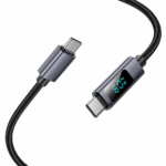 hoco. X112 USB-C to USB-C 60W Screen-Display Charging & Data Cable — Black - Image 3