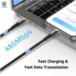 LITO LD01 USB-C to iPhone Silicone Fast-Charging Cable (120 cm) — Black - Image 6