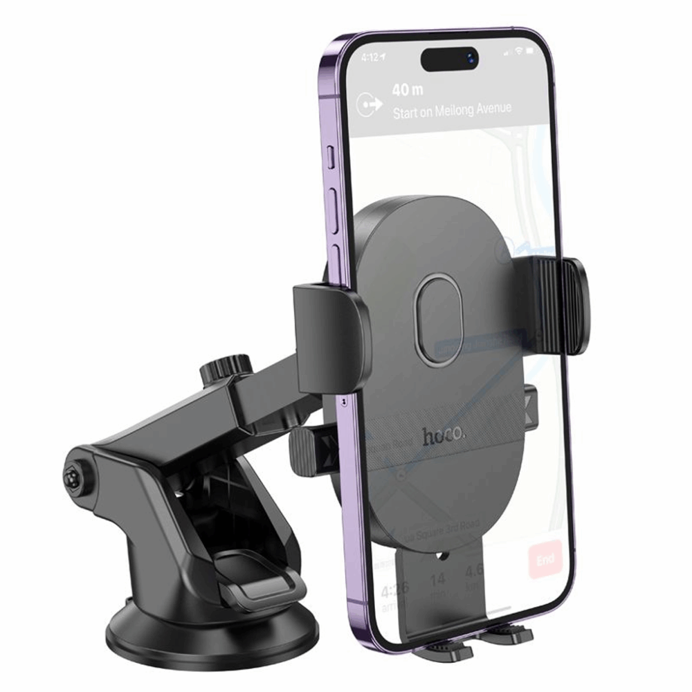hoco. H19 “Mighty” One-Button Center Console Car Holder — Black - Image 3