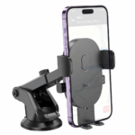 hoco. H19 “Mighty” One-Button Center Console Car Holder — Black - Image 3