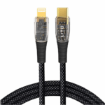LITO LD01 USB-C to iPhone Silicone Fast-Charging Cable (120 cm) — Black - Image 2