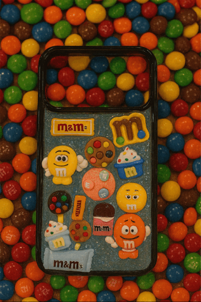 Cute Colorful Candy-Themed Clear Phone Case — 3D Cartoon Sweets (for iPhone 17 Air)
