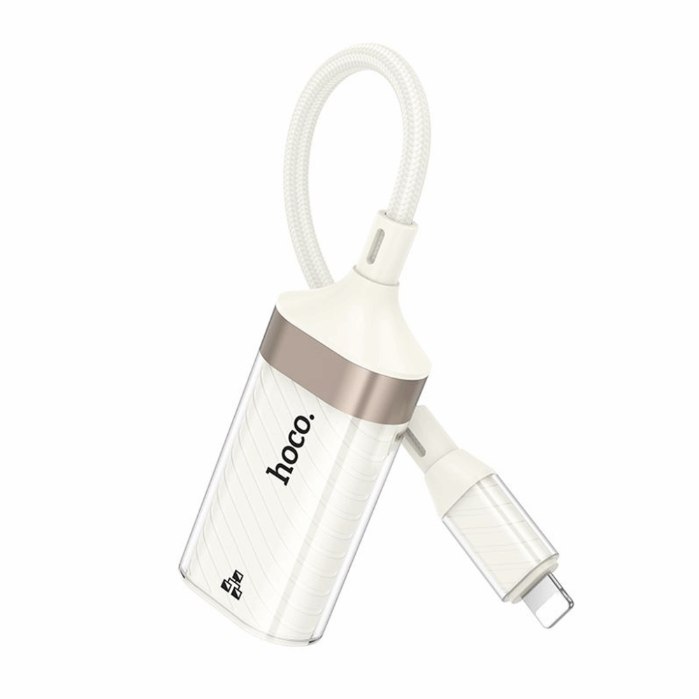 hoco. UA41A “Crystal” Lightning (iPhone/iPad) to Ethernet Adapter (10/100 Mbps) – Apricot - Image 3