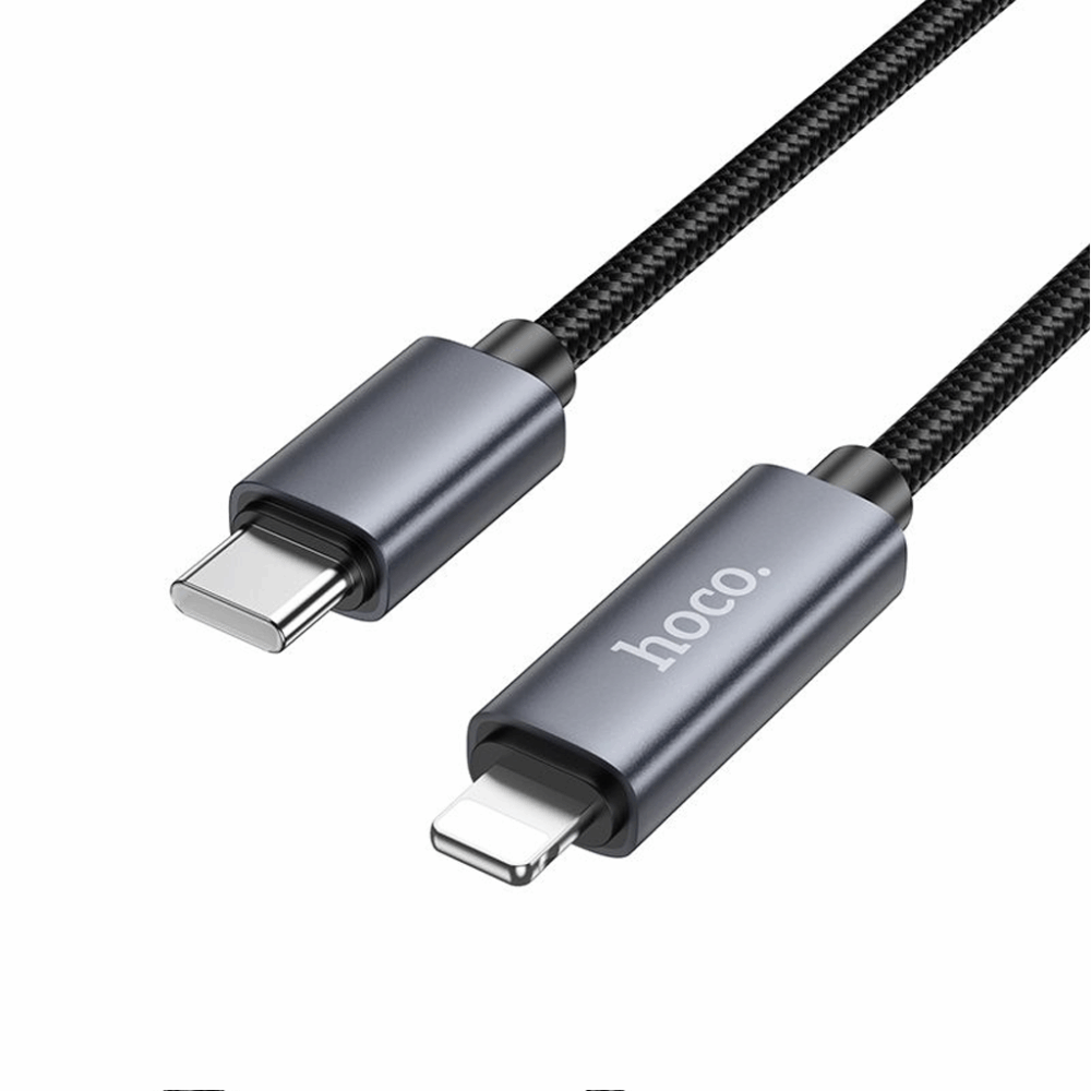 hoco. X112 USB-C to Lightning Charging & Data Cable — Black - Image 5