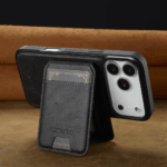 Leather Wallet Phone Case with Card Holder & Stand — Shockproof Protective Cover (for iPhone 17)