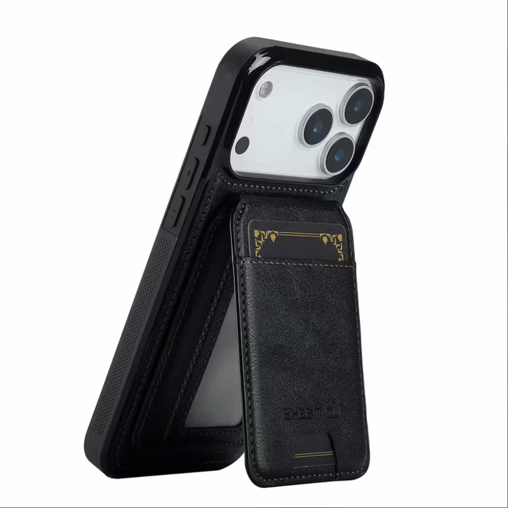 Leather Wallet Phone Case with Card Holder & Stand — Shockproof Protective Cover (for iPhone 17) - Image 5