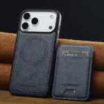 Leather Wallet Phone Case with Card Holder & Stand — Shockproof Protective Cover (for iPhone 17) - Image 2
