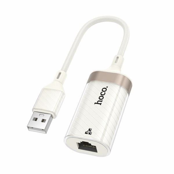 hoco. UA41 “Crystal” USB to Ethernet Adapter (10/100 Mbps) – Apricot