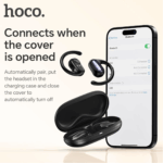 hoco. EA4 Cloud Open True Wireless Sleep Bluetooth Headset – Black - Image 5