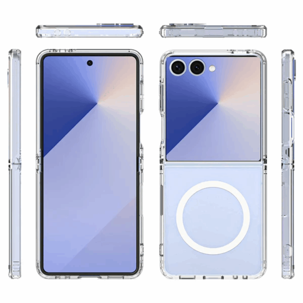 Samsung Galaxy Z Flip7 Case with MagSafe – Clear Transparent Protective Cover