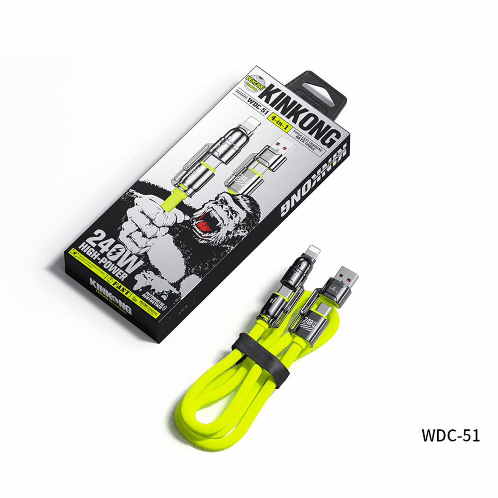 WEKOME WDC-51 Charging Cable – Fast Charging Data Cable (USB-C to USB-C) – Green - Image 3