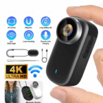4K Ultra HD Pocket Action Camera – Magnetic Mini Bodycam with Waterproof Housing