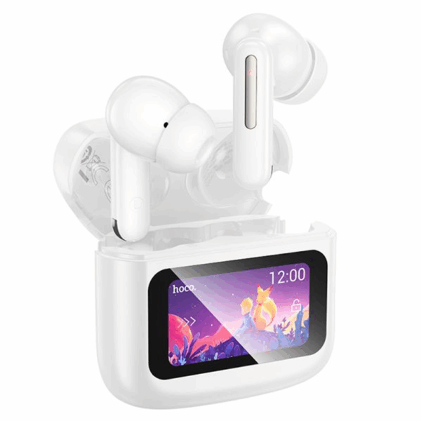hoco. EQ14 Cool Color True Wireless Bluetooth Headset with Touch Screen – White
