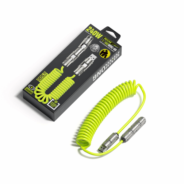 WEKOME WDC-80 Dofon No.1 240 W Car-Specific Fast Charging Data Cable (USB-C to USB-C) – Green