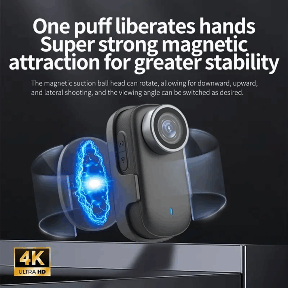 4K Ultra HD Pocket Action Camera – Magnetic Mini Bodycam with Waterproof Housing - Image 5