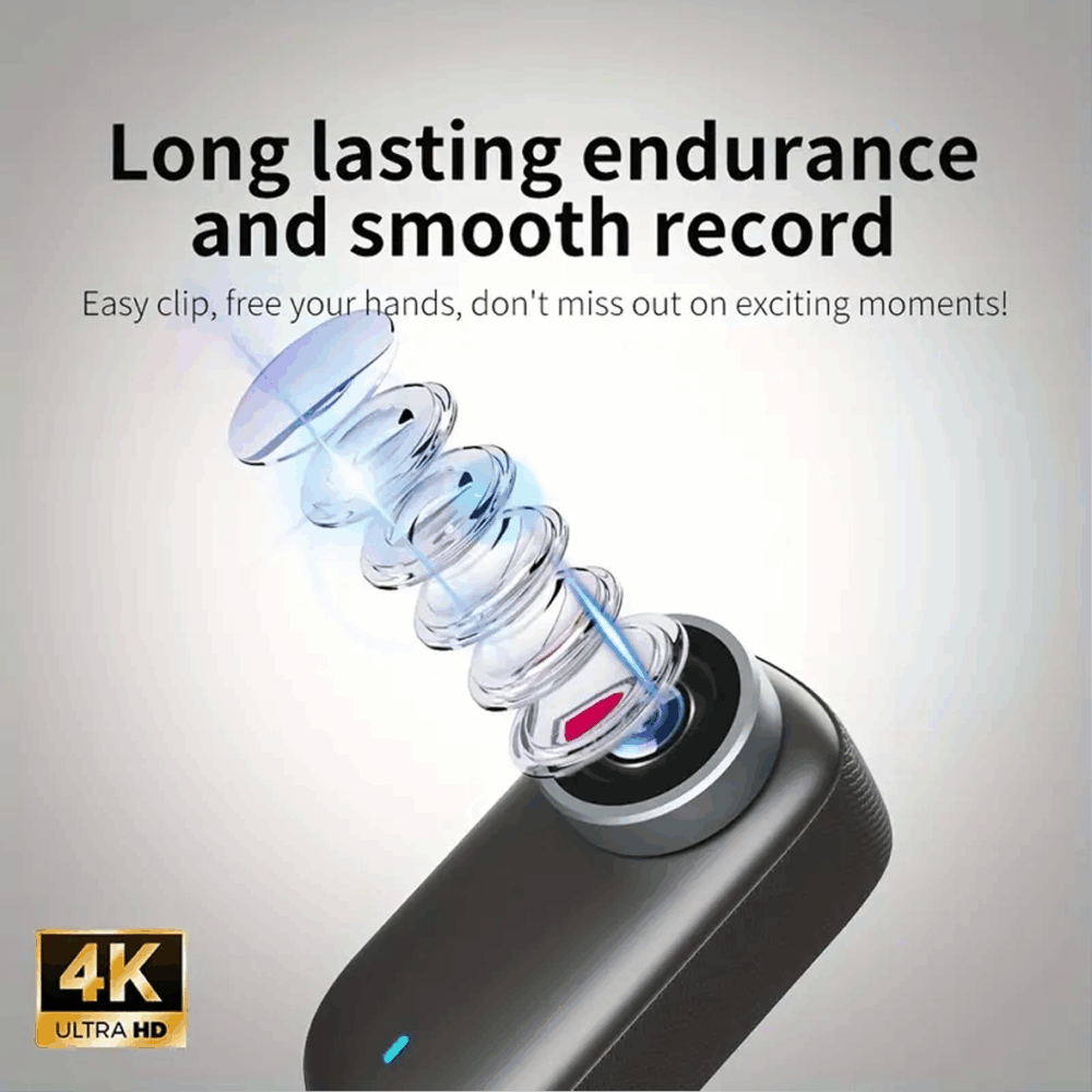 4K Ultra HD Pocket Action Camera – Magnetic Mini Bodycam with Waterproof Housing - Image 4