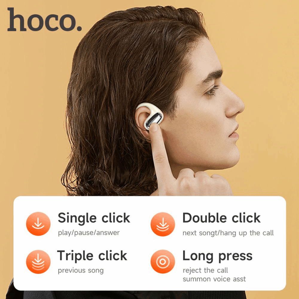 hoco. EA4 Cloud Open True Wireless Sleep Bluetooth Headset – Black - Image 7